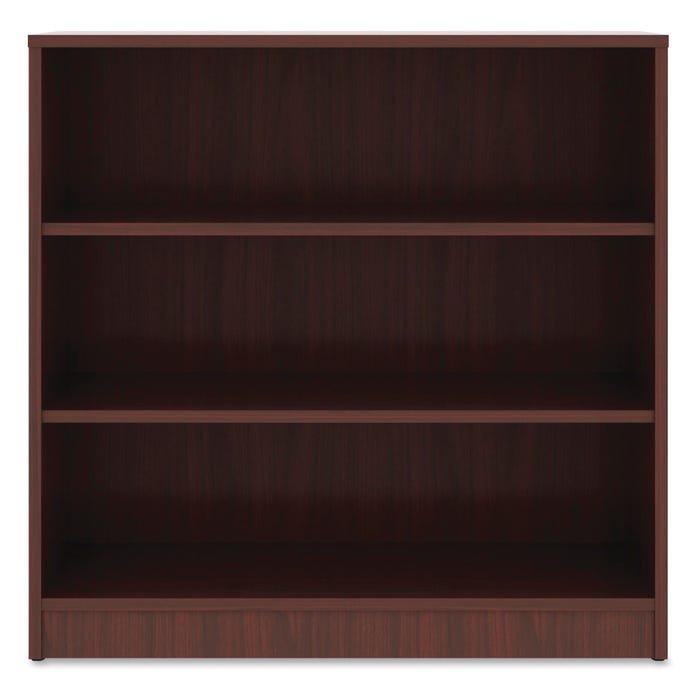 Lorell Laminate 3 Shelf Bookcase, 36 x 12 x 36 Inches, Mahogany