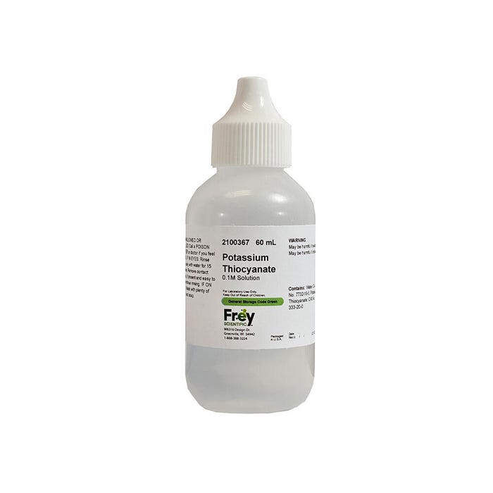 Frey Scientific Potassium Thiocyanate, 0.1M Solution, 60mL