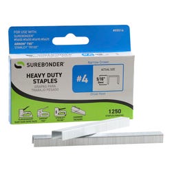 Surebonder Number 4 Heavy Duty 5/16 Inch Narrow Crown Staples, Pack of 1250, Item Number 2100822