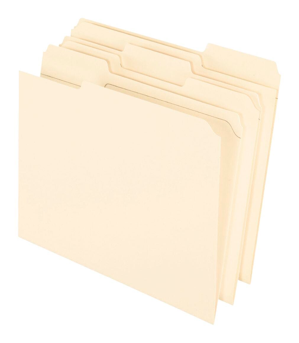 Top Tab File Folders, Item Number 015780