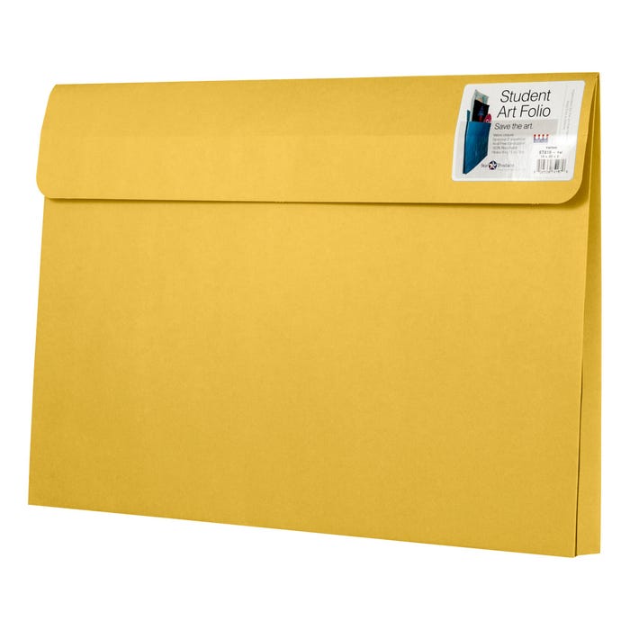 Star Products Student Art Folio, 14 x 20 x 2 Inches, Yellow, Pack of 25