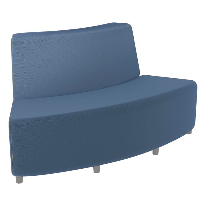 Classroom Select Soft Seating NeoLounge Armless Sofa with Outward Curve, 67 x 31 x 35 Inches