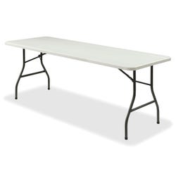 Lorell Ultra-Lite Folding Table, Gray, 96 x 30 x 29 inches