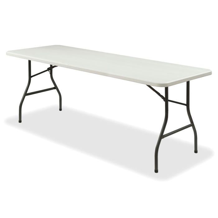Lorell Ultra-Lite Folding Table, Gray, 96 x 30 x 29 inches
