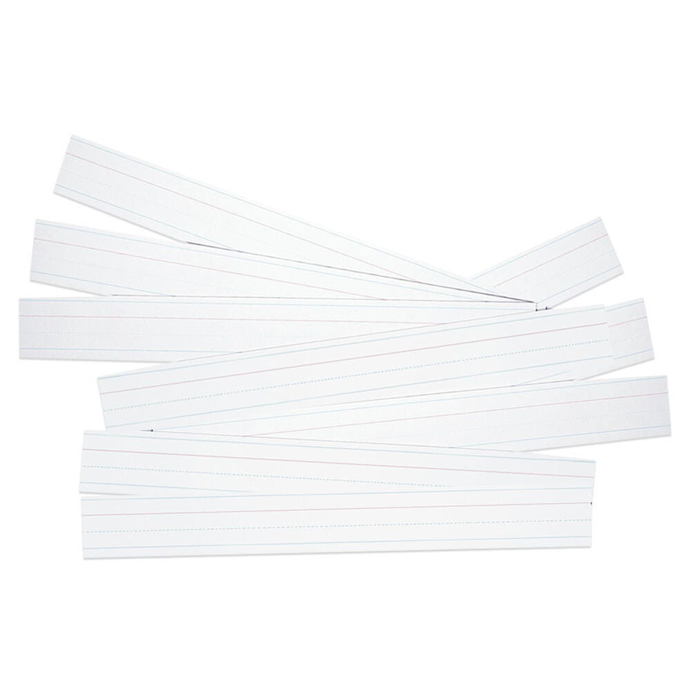 School Smart Sentence Strips, 3 x 24 Inches, White, 100 Sheets 085288