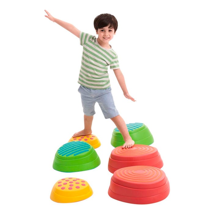 Weplay Rainbow River Stones, Set Includes 2 Small, 2 Medium and 2 Large
