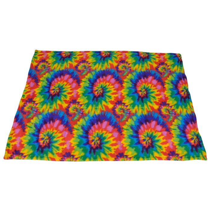 Abilitations Fleece Weighted Blanket, Large, 11 Pounds, Multi Color