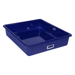 Shirley K's T-163 Storage Bin, 21 x 19 x 4-1/2 Inches, Blue