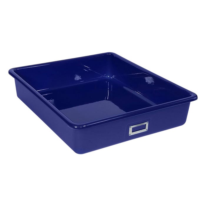 Shirley K's T-163 Storage Bin, 21 x 19 x 4-1/2 Inches, Blue