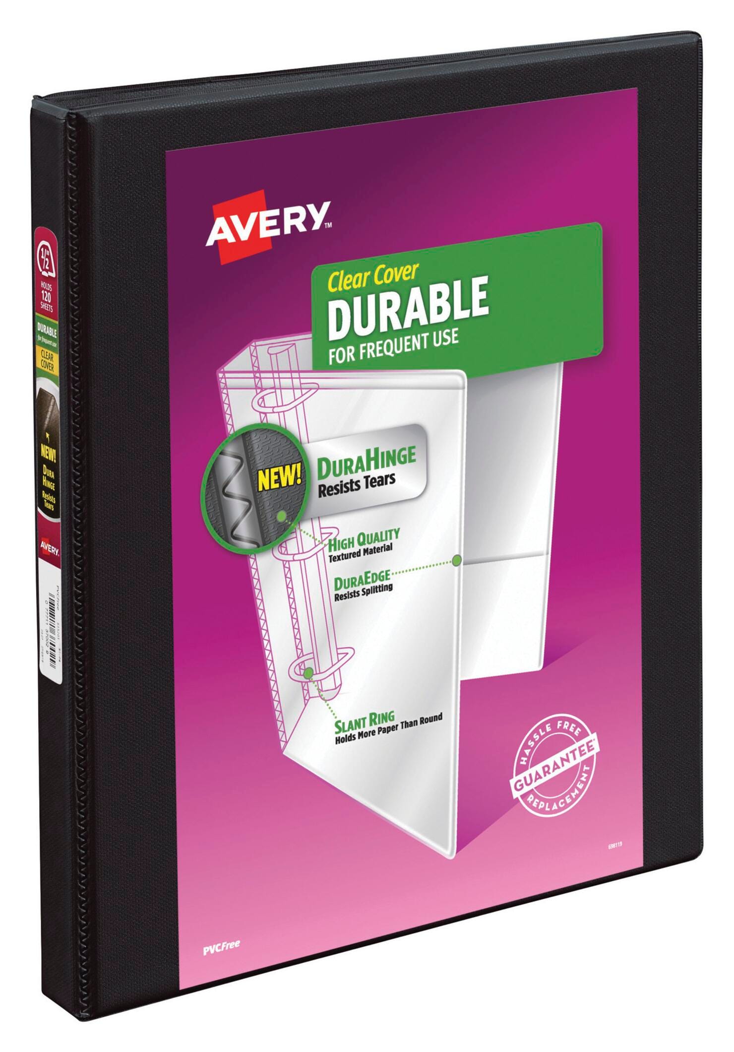 Image for Avery Durable View Binder with Slant Rings, 1/2 Inch, Black from School Specialty