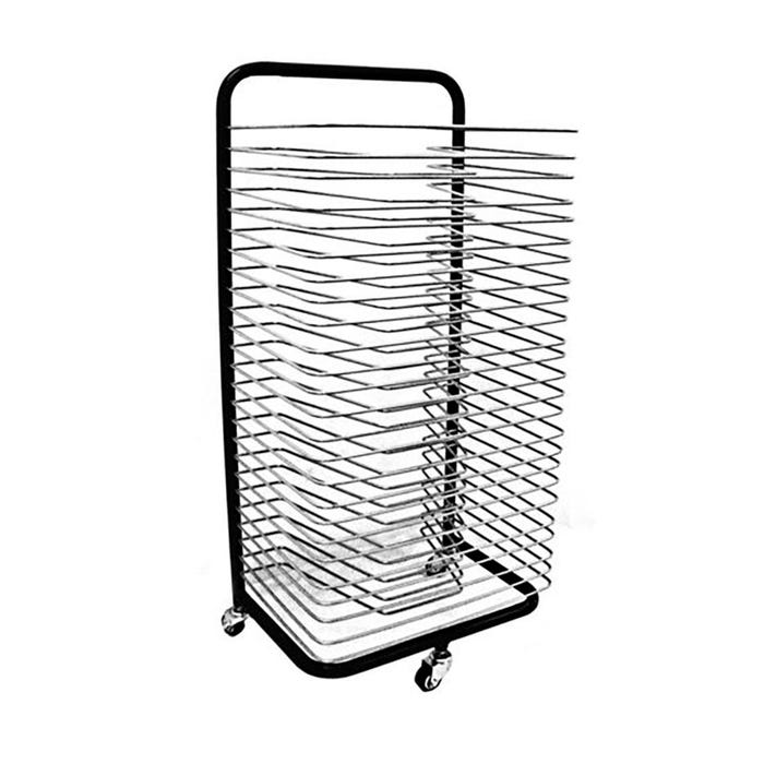 Inovart Mobile Art Drying Rack with Fixed Shelves, 18 x 14 x 40 Inches