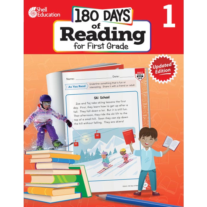 Shell Education 180 Days Of Reading For First Grade, Second Edition