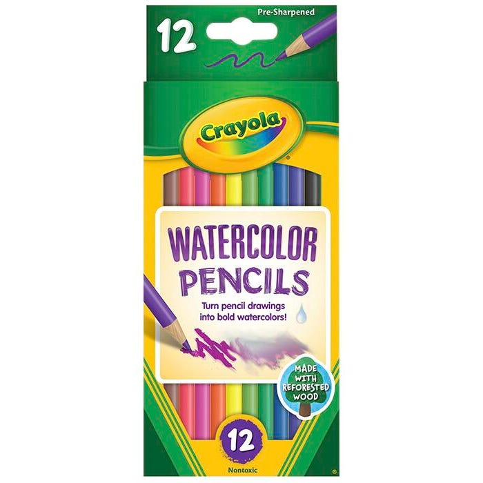 Crayola Watercolor Pencils, Assorted Colors, Set of 12