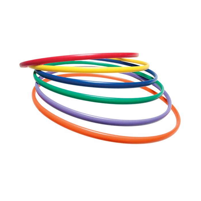 Sportime UltraHoops, 30 Inches, Multiple Colors, Set of 6
