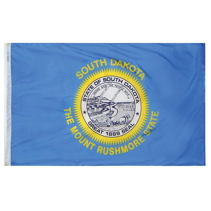 Annin South Dakota State Flag, Nylon, Indoor, 3 x 5 Feet
