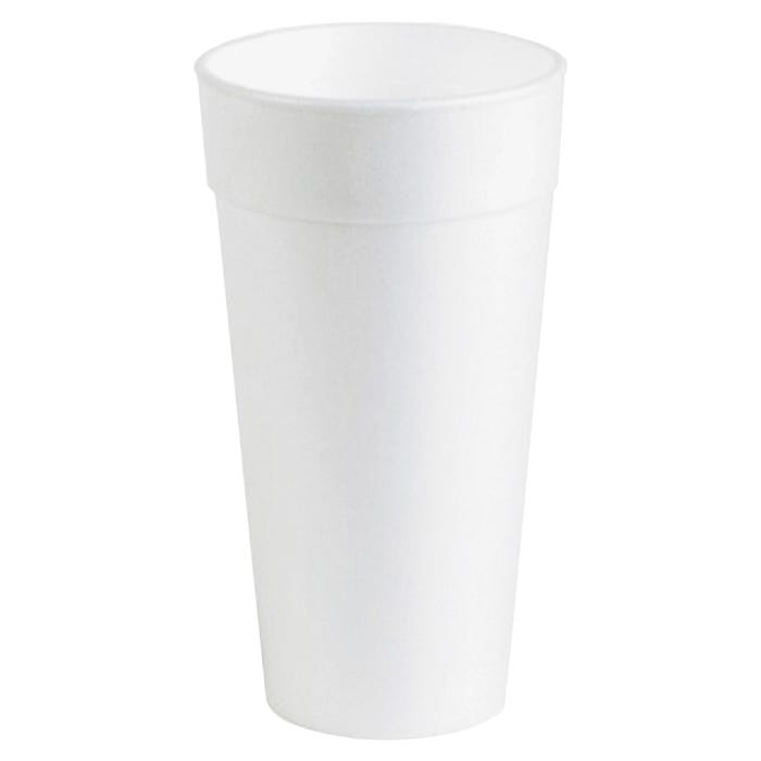 Genuine Joe Cup, 20 oz, White, Carton of 500