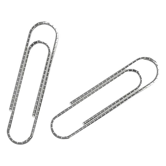 School Smart Non-Skid Jumbo Paper Clip, 2 Inches, Silver, Pack of 100