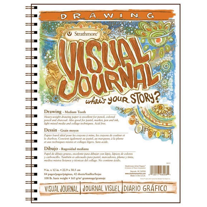 Strathmore Visual Drawing Pad, 9 x 12 Inches, 100 lb, 42 Sheets
