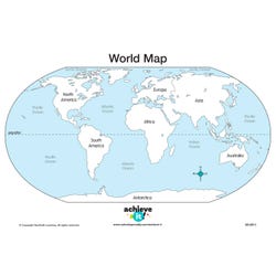 Achieve It! World Map Mats, Set Of 10 2129851
