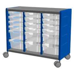 Classroom Select Geode Medium Cabinet, Triple Wide, 18 Tote Trays 4000245