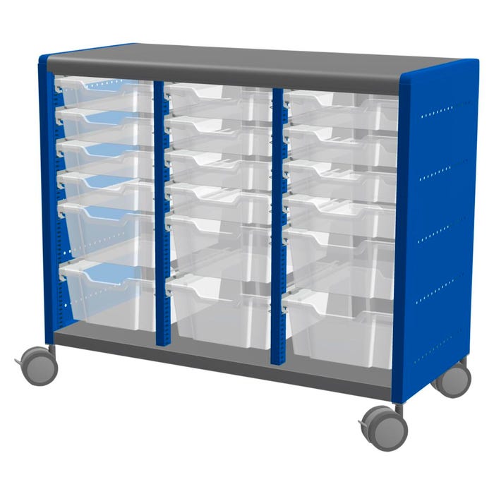 Classroom Select Geode Medium Cabinet, Triple Wide, 18 Tote Trays