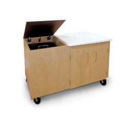 Hann, Mobile Clay Cabinet, 37 x 19-1/2 x 22-1/2 Inches