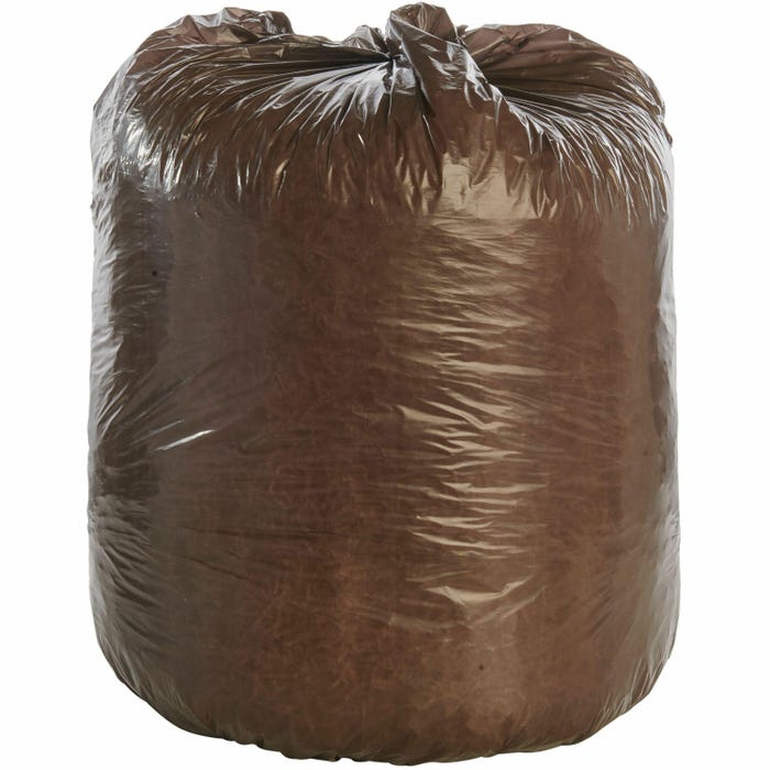 Stout EcoDegradable Biodegradable Trash Bags, 30 Gallon, Brown, Pack of 60
