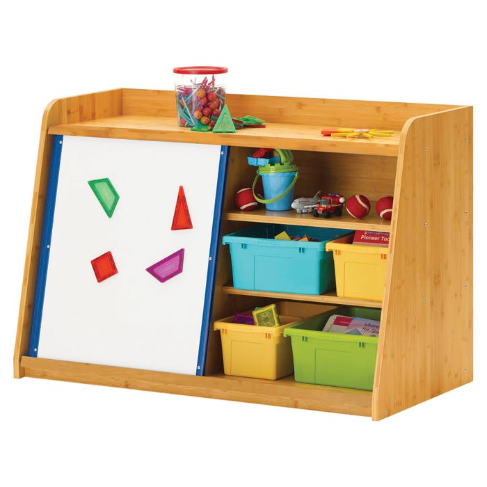 Copernicus Bamboo Write & Store Shelf, 45 x 22 x 30 Inches, One Board, Vibrant Tubs