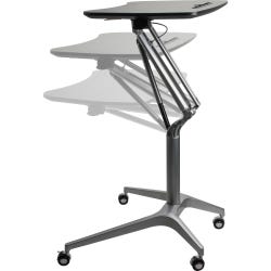 Lorell Laminate Adjustable Laptop Caddy, 28-1/4 x 18-3/4 x 41 Inches, Black