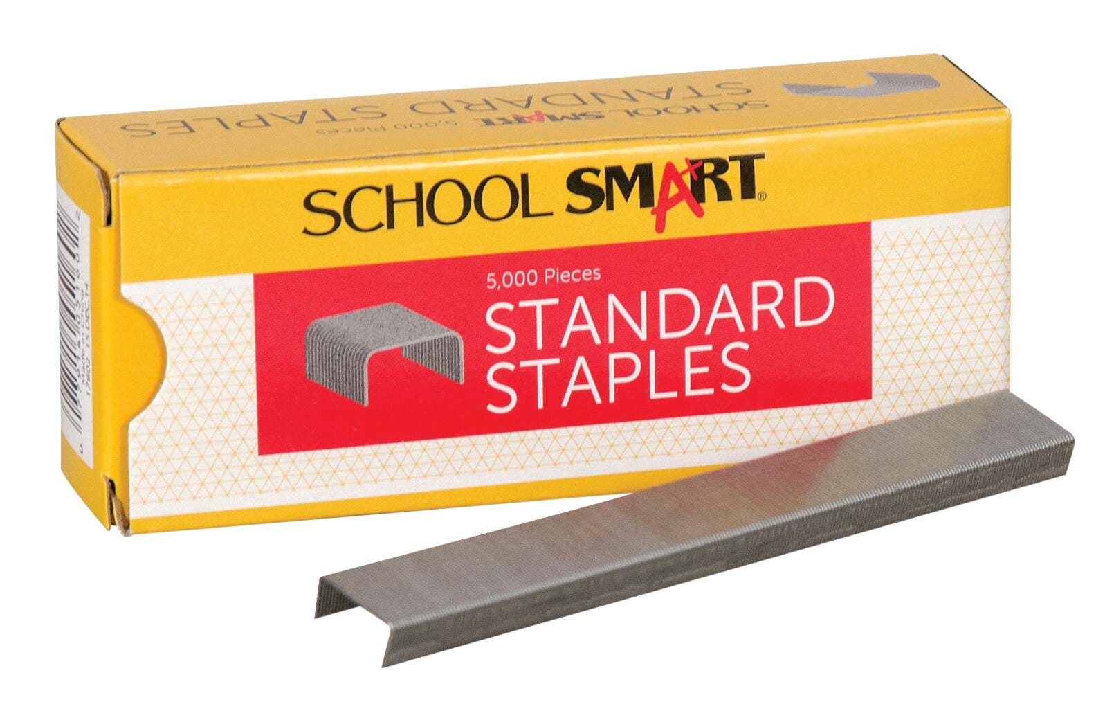 School Smart Standard Staples, 1/4 Inch, Box of 5000 2133001