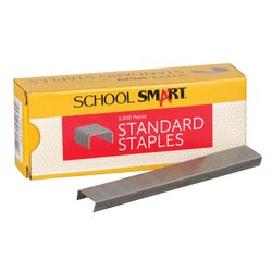 School Smart Standard Staples, 1/4 Inch, Box of 5000 2133001
