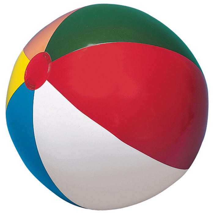 Champion Sports Multicolor Beach Ball, 24 Inch Diameter