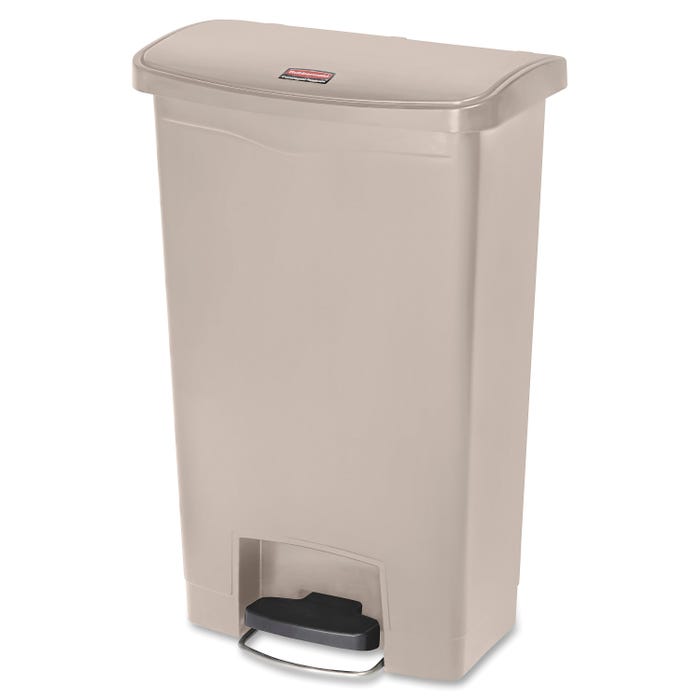 Rubbermaid Comm. Slim Jim 13 Gallon Front Step Container, Beige