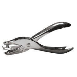 School Smart 1-Hole Paper Punch, 1/4 in, 10 Sheets, Nickel Plated, Item Number 039423