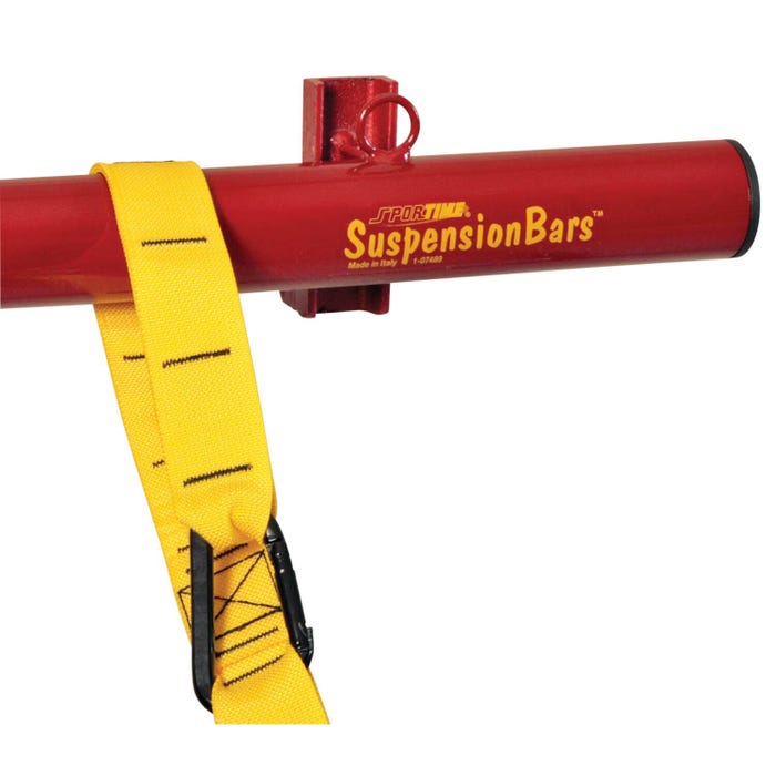 Sportime SuspensionBar, 4 Feet, 660 Pound Weight Capacity, Red
