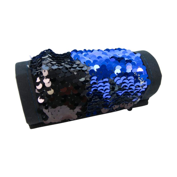Abilitations Sensory Sequin Sleeve, 4 x 2 in Diameter, Blue/Black