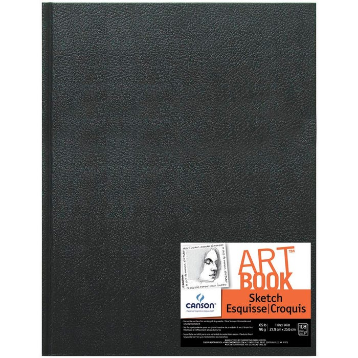 Canson Basic Hardcover Sketchbook, 11 x 14 Inches, 65 lb, 90 Sheets