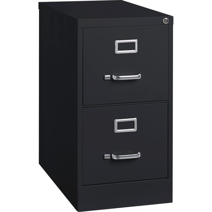 Lorell Fortress Vertical File Cabinet, Black, 15 x 25 x 28-3/8 Inches
