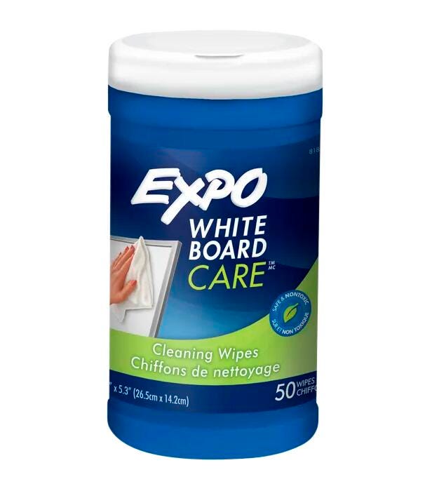 Image for EXPO Dry Erase Whiteboard Wipes, Pack of 50 from School Specialty
