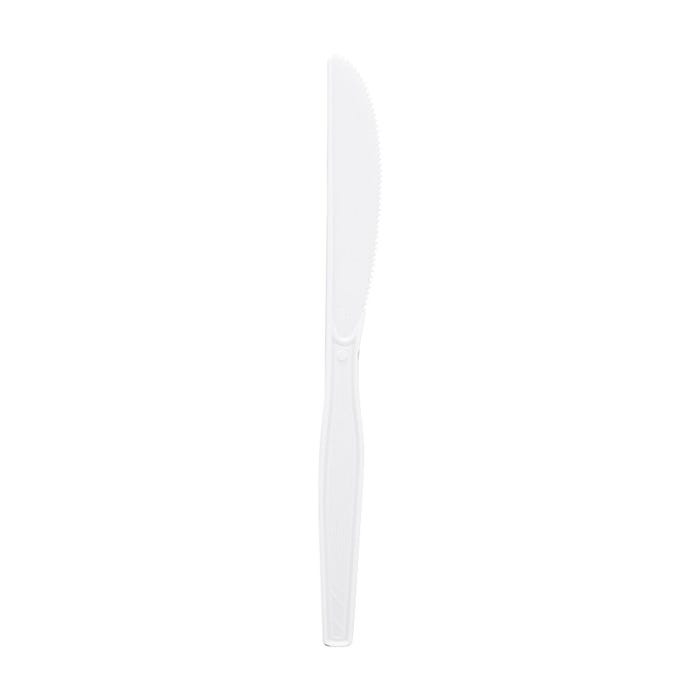 Genuine Joe Heavy/Mediumweight Knife, Polystyrene, White, Pack of 100