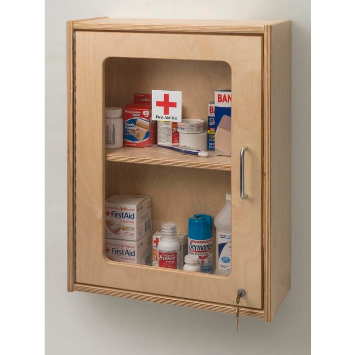 Whitney Brothers Medicine First Aid Cabinet, 17 x 7-3/8 x 23-1/2 Inches
