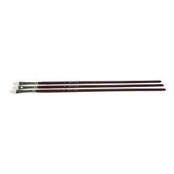 Sax Optimum White Synthetic Taklon Paint Brushes Long, Flat, Size 2, Set of 3 1567589