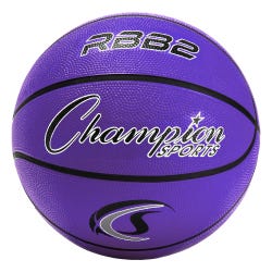 Champion Sports Rubber Basketball, Youth, Size 5, Purple