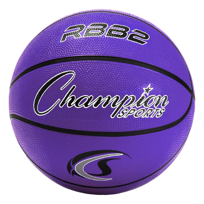 Champion Sports Rubber Basketball, Youth, Size 5, Purple