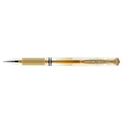 uniball Impact Gel Pen, 1.0 mm, Gold, Pack of 12
