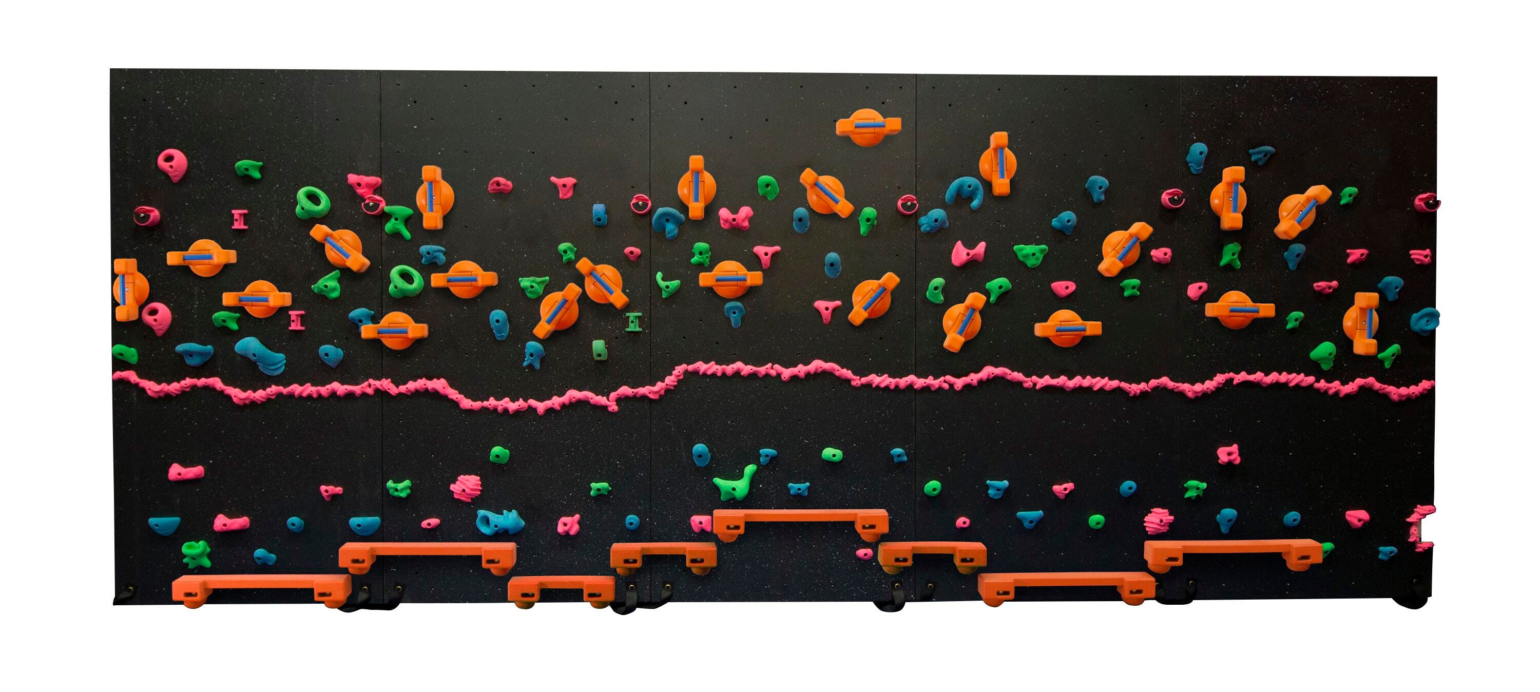 Everlast Climbing Black Light Adaptive Panels and Holds Only, 8 Foot, Item Number 2102607