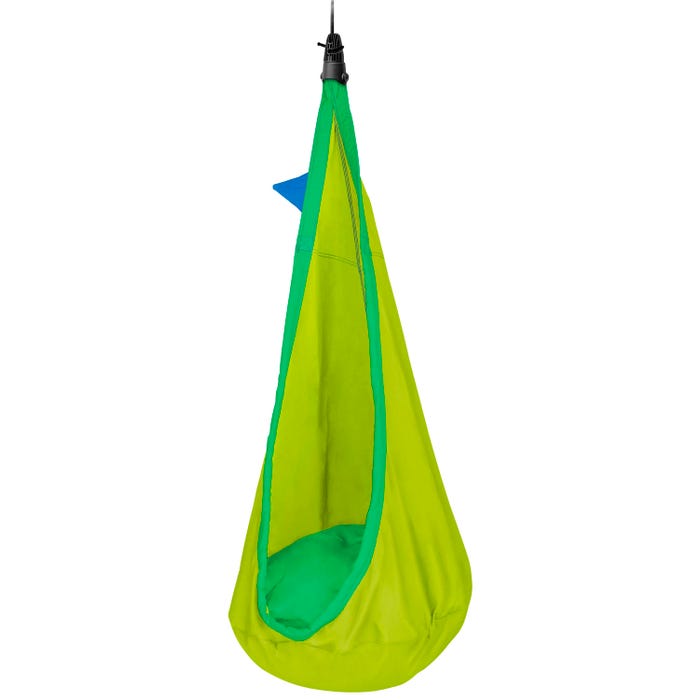 LA SIESTA Joki Organic Cotton Kids Hanging Nest, 28 x 58 Inches, Green