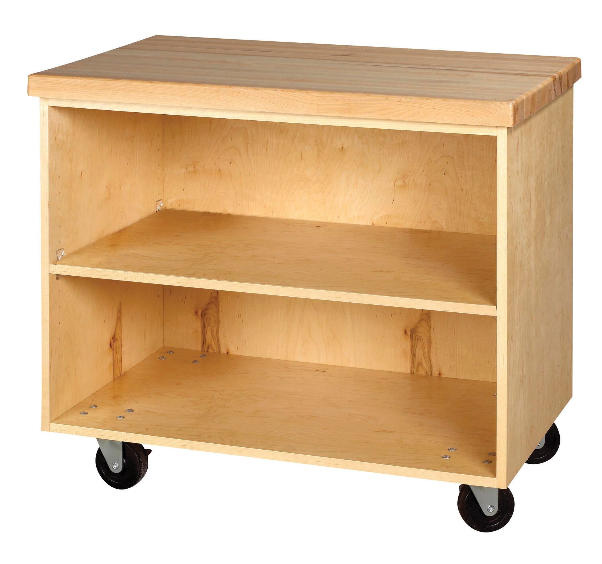 Diversified Spaces Mobile Demonstration Cabinet, 36 x 24 x 34 Inches, Maple 1399906