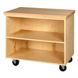 Diversified Spaces Mobile Demonstration Cabinet, 36 x 24 x 34 Inches, Maple 1399906