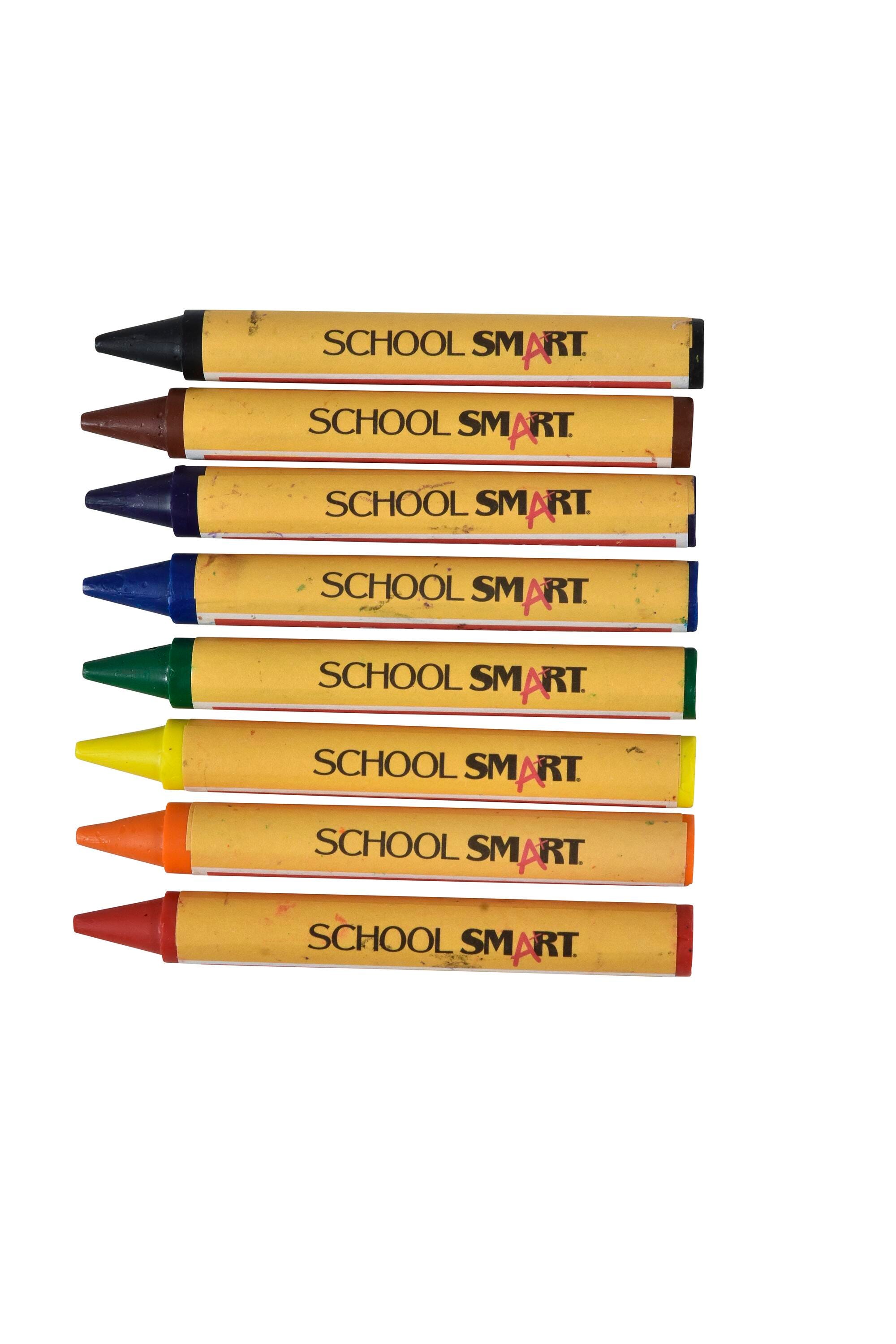 Image for School Smart Crayons, Large Size, Assorted Colors, Set of 8 from School Specialty